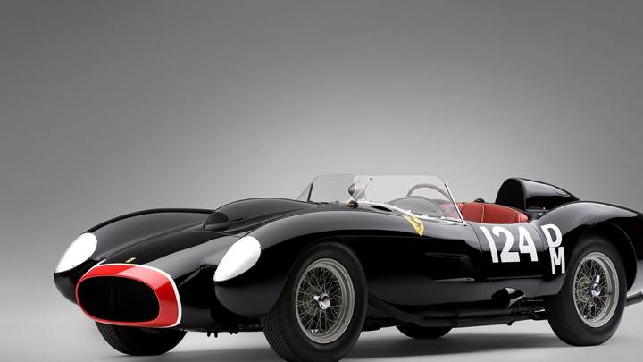 1957 Ferrari 250 TR Black Side Pose